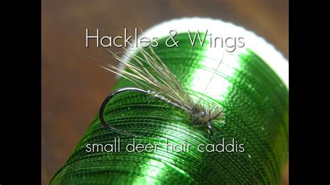 Fly Tying Small Deer Hair Caddis Hackles Wings Youtube