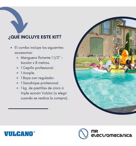 Kit Vulcano Limpieza Pileta Super Completo Y Profesional En Venta En