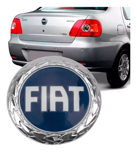 Emblema Logo Da Mala Fiat Siena 2005 2006 2007 G3 Azul Novo