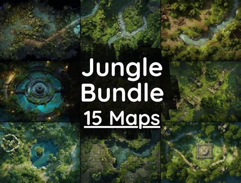 Dnd Jungle Battle Map Mega Bundle, 15 D&D Battlemaps, Dungeons and ...