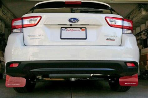 Rally Armor Ur Red Mud Flaps W White Logo For Subaru Impreza Sedan