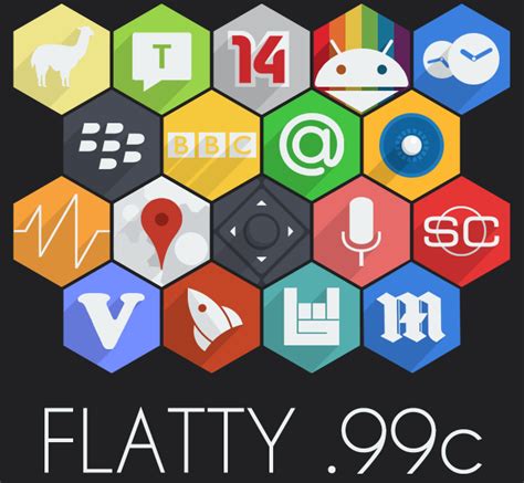 [ICON PACK] Flatty: A Flat Hex Icon Pack - UPDATE : r/androidthemes