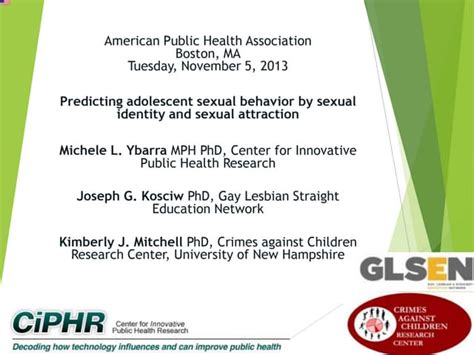 Predicting Adolescent Sexual Behavior By Sexual Identity And Sexual Attraction Ppt