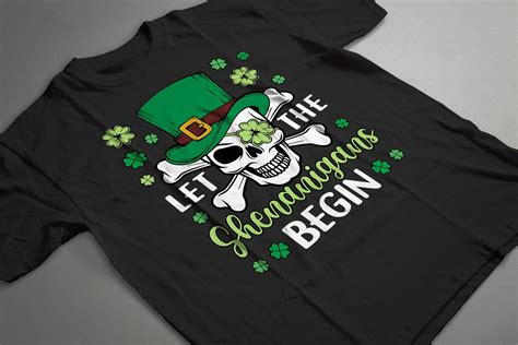 Let The Shenanigans Begin Svg Pirate Skull St Patricks Day Etsy