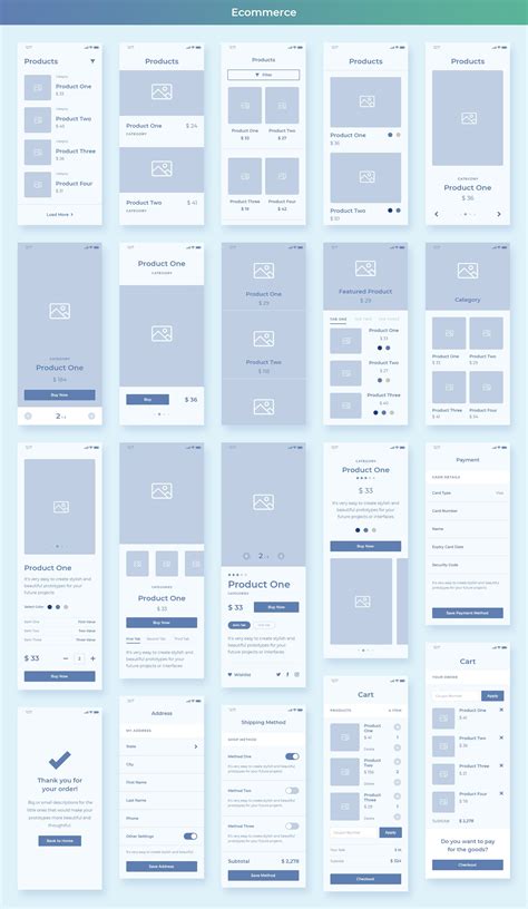 Collector iOS Wireframe UI Kit - Wireframe Kits | App design layout, Wireframe design, Web ...