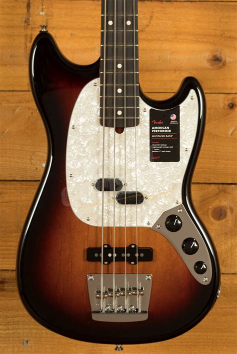 Fender American Performer Mustang Bass Rosewood 3 Colour Sunburst