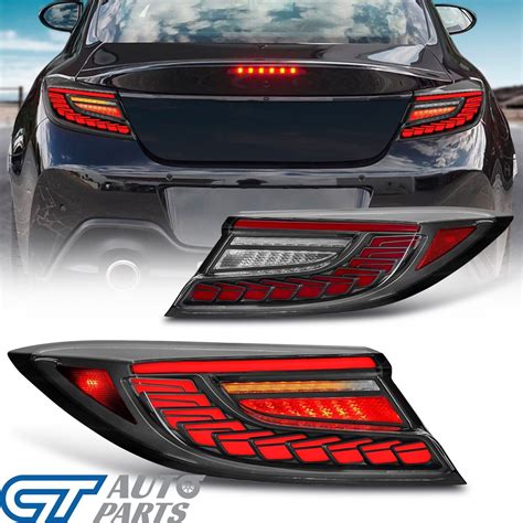 V Black Red Led Dynamic Tail Lights For Toyota Gr Subaru Brz