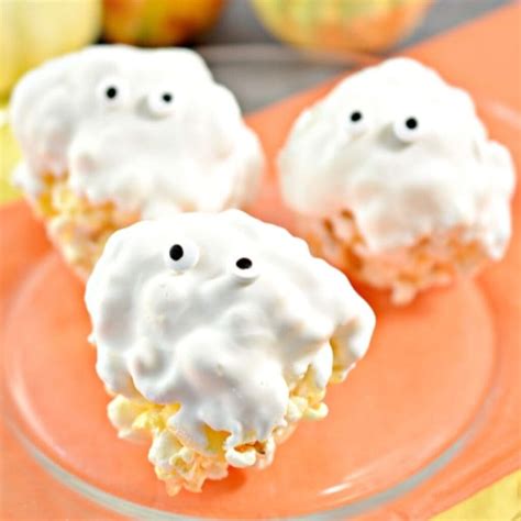 Fun And Easy Ghost Halloween Popcorn Balls Recipe Life Is Sweeter By