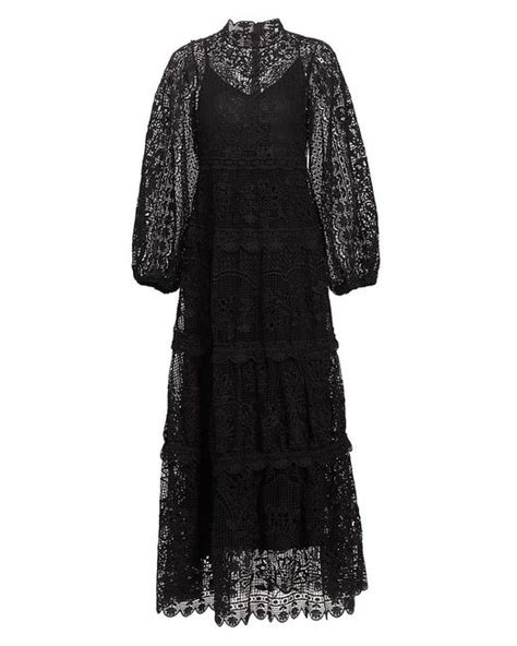 FARM Rio Guipure Lace Maxi Dress In Black Lyst