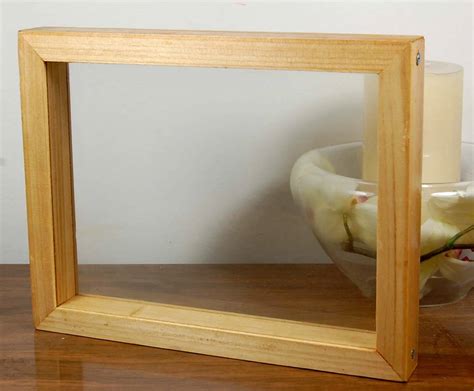 New Double Glass See Thru Wooden Shadow Boxes Frame Collectable Display