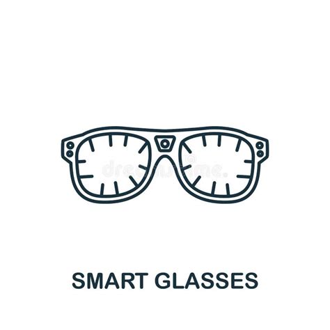 Smart Glasses Vector Monochrome Stock Illustrations 166 Smart Glasses