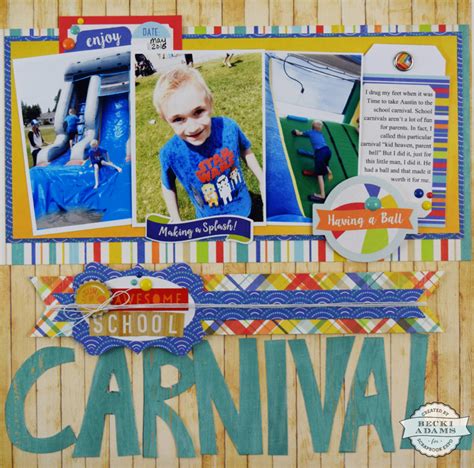 School Carnival Layout and Video Tutorial - Stamp & Scrapbook EXPO