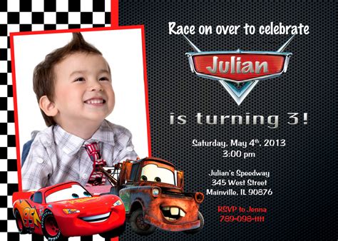 Free Printable Disney Cars Birthday Party Invitations Disney Cars