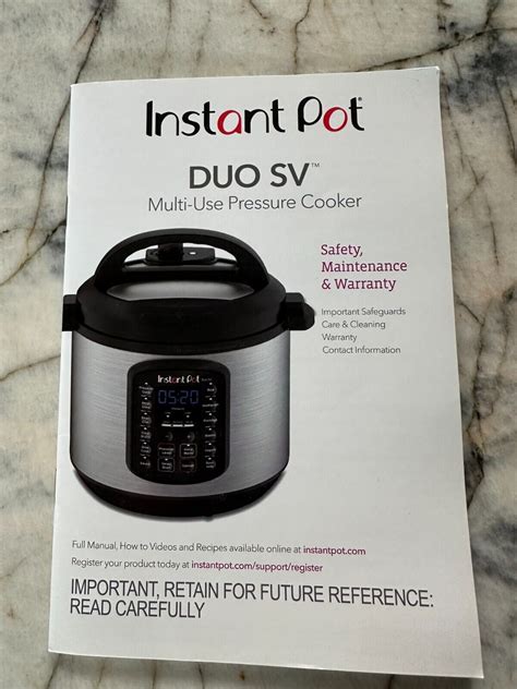 Instant Pot DUO SV 60 Pressure Cooker EBay