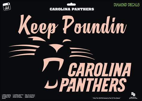 Carolina Panthers Keep Poundin Nfl Football Vinyl Decal Car Window New