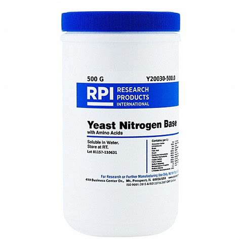 Rpi 500 G Container Size Powder Yeast Nitrogen Base W Amino Acids 30uc57y20030 5000