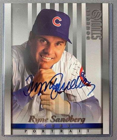 1997 Donruss Studio Portrait Ryne Sandberg Autographed 8x10 Matthew