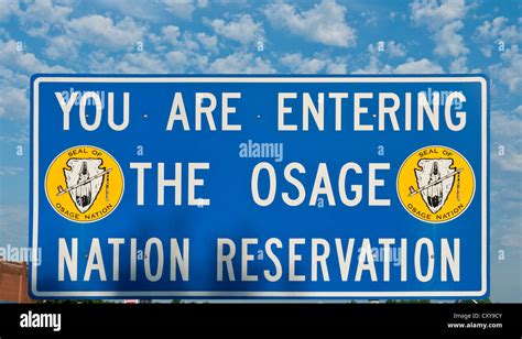 Osage nation indian reservation sign hi-res stock photography and ...