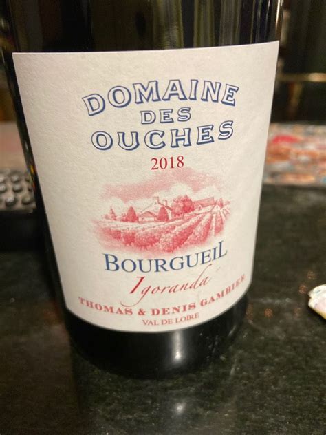 2018 Domaine Des Ouches Bourgueil Igoranda France Loire Valley