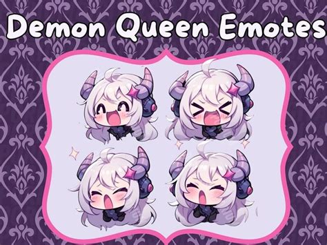 Twitch Demon Queen Emote Chibi Emotes, Twitch Emote, Discord Emote ...