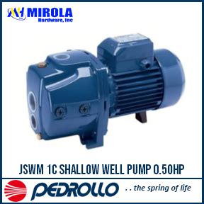 Pedrollo Jswm C Shallow Well Pump Hp Power Tools Mirola Hardware