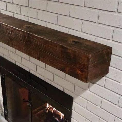 Rustic Alder Fireplace Mantel Beam Weathered Finish Etsy Repisa De