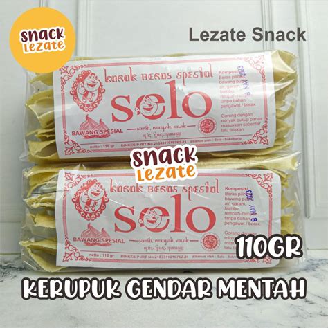 Jual Kerupuk Gendar Mentah Asli Khas Solo Rasa Bawang Murah Kerupuk