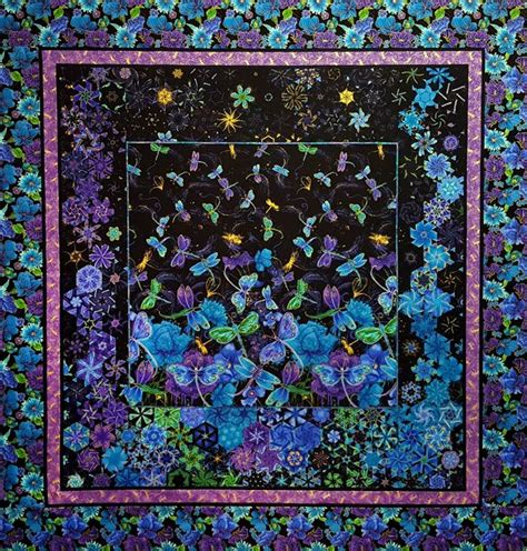 Timeless Treasures Fly By Night Hexified Panel Quilt Quilts