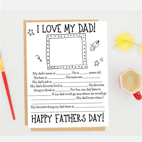 All About My Papa Printable