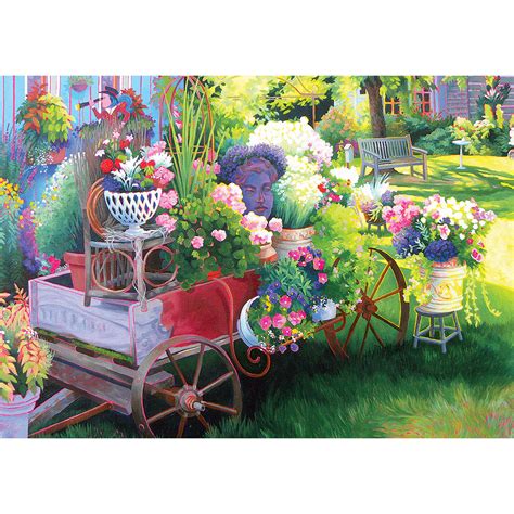 Flower Cart 300 Large Piece Jigsaw Puzzle Spilsbury