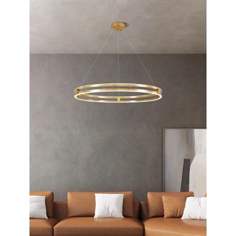 Lustra LED Minimalist Ring Diametru 40cm Cu Telecomanda Wifi 2 4G Gold