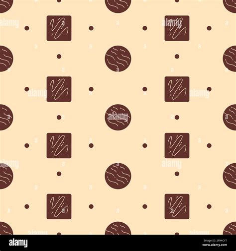 Chocolate Seamless Pattern Design With Choco Decoration In Template