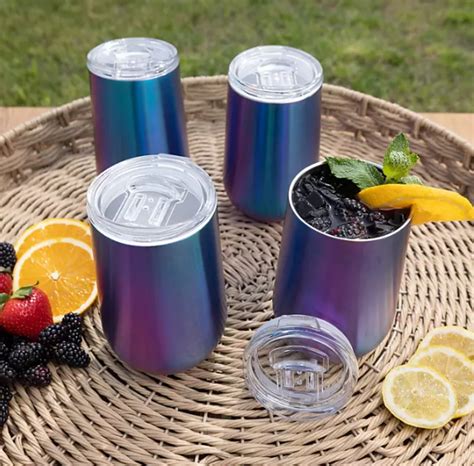 16 Ounce Stainless Steel Insulated Vacuum Tumblers With Lids 4 Pack Wichita Home Outlet