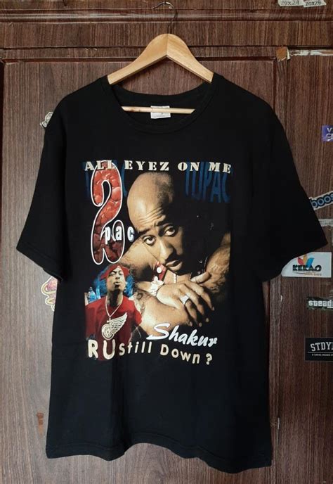 Men New Men S Pac Tupac Shakur All Eyez On Me Vintage Throwback Rap T