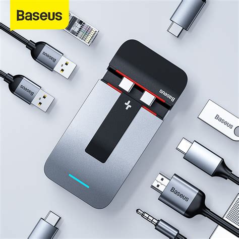 Baseus In Usb C Hub Docking Station Adapter Laptop Stand With