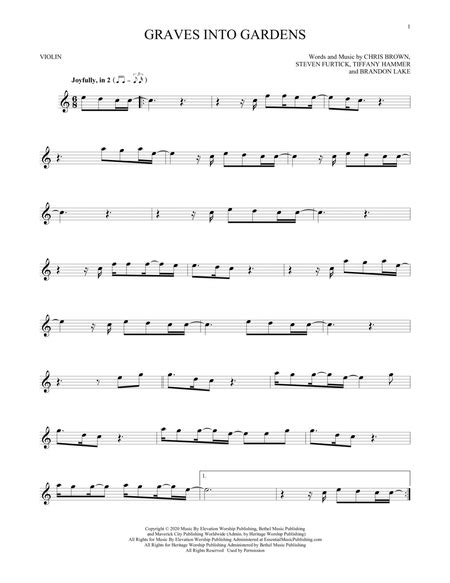 Graves Into Gardens - Violin Solo - Digital Sheet Music | Sheet Music Plus