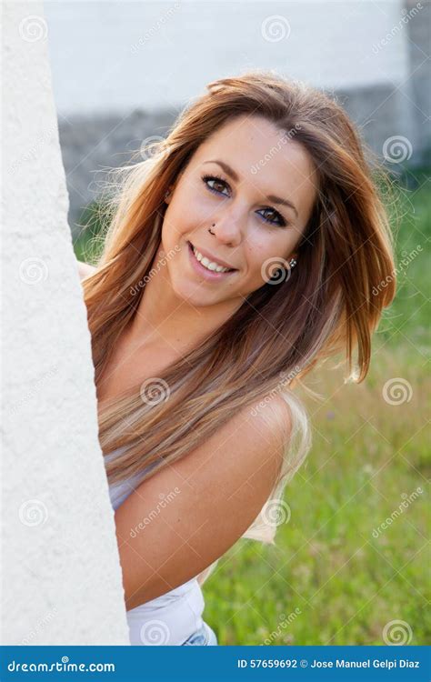 Funny Cool Girl With Blonde Hair Stock Photo Image Of Leisure