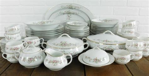 Vintage Paul Muller Selb Bavaria China Dinnerware Set Pink Etsy