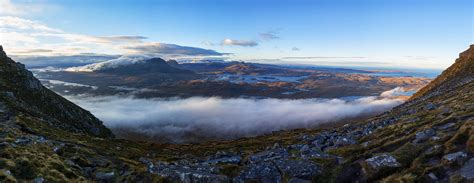 Aerial Photography Of Mountains Covered With Clouds Torridon Scotland