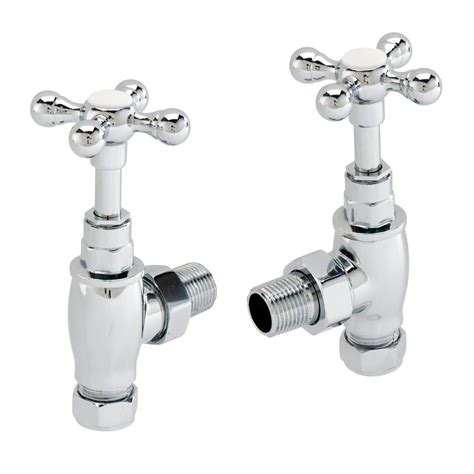 Chrome Traditional Heated Towel Rail Valves Radiator Pipe Shrouds