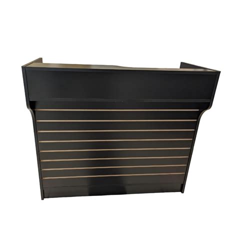 Cash Register Stand 6ft with Slatwall Front