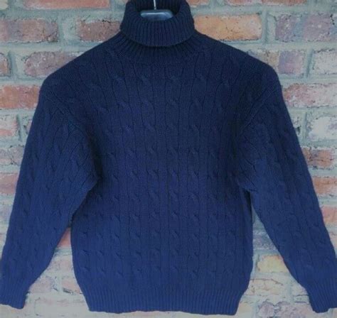 Polo Ralph Lauren Cashmere Chunky Cable Knit Tur Gem