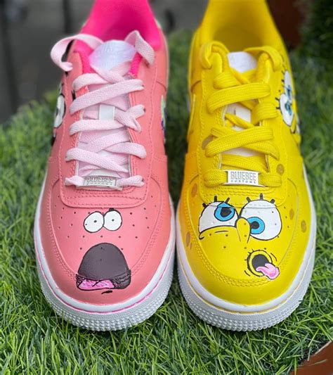 Custom Air Force 1 Sponge Bob And Patrick Older Kids Cute Nike Shoes