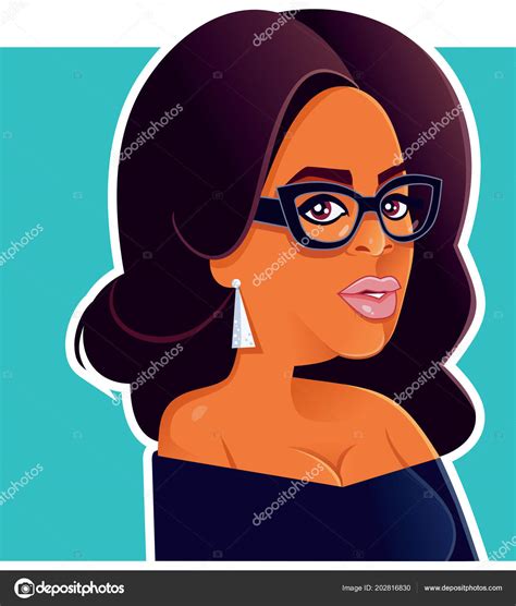 July Oprah Winfrey Vector Editorial Caricature Stock Illustration By