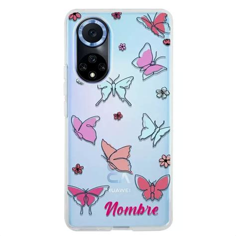 Funda Para Huawei Mariposas Personalizada Nombre Meses Sin Inter S