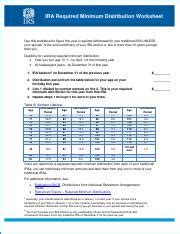 Mrd Pdf Ira Required Minimum Distribution Worksheet Use This