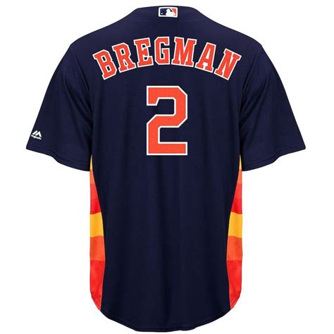 Mens Houston Astros Alex Bregman Majestic Fashion Navy Official Cool