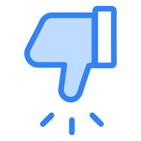 Dislike Generic Blue Icon