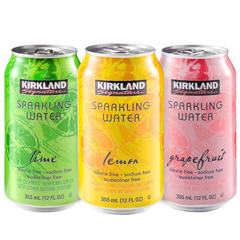 Kirkland Signature Sparkling Water Variety Pack 12 Fl Oz 35 Ct In