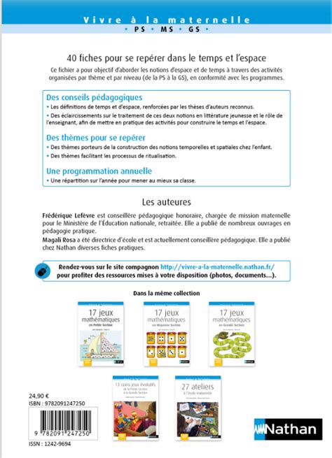 40 fiches pour se repérer dans le temps et l espace Petite Section à